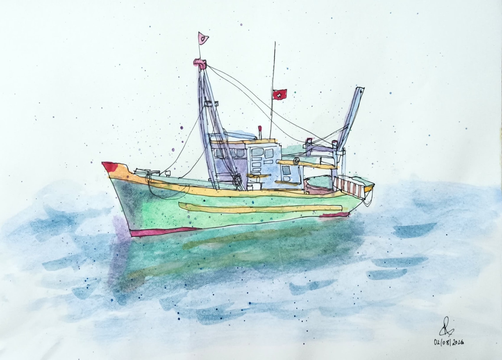 Urban sketch, description here
